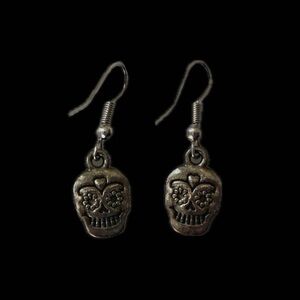 3/$15 | earrings | silver calavera sugar skull earrings